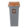 838-06 - Kosz FLAP BIN 53L szary / pokrywa brązowa BIO